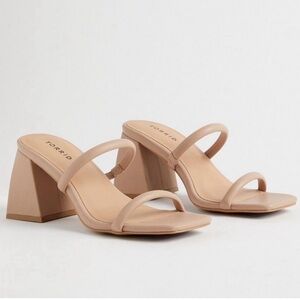 Torrid Double Band Triangle Heel Sandals (Wide Width) Size 10.5